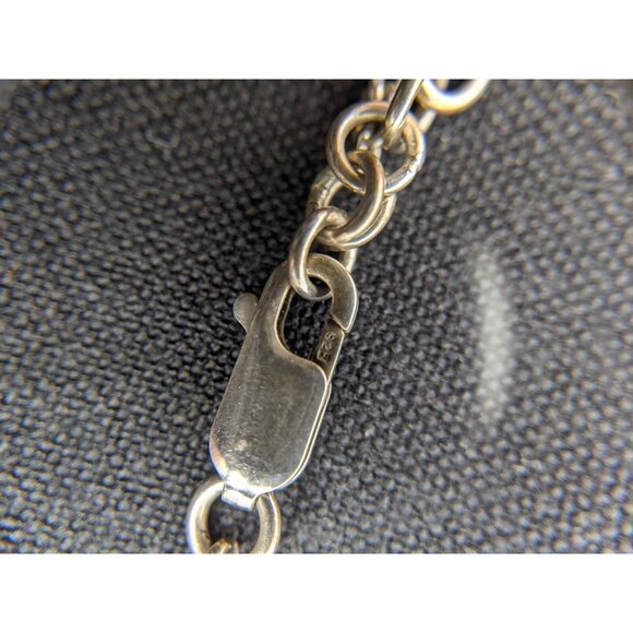 HARLEY DAVIDSON 925 STERLING TWO SIDED CRYSTAL BAR & SHIELD MOTORCYCLE NECKLACE - Picture 7 of 16